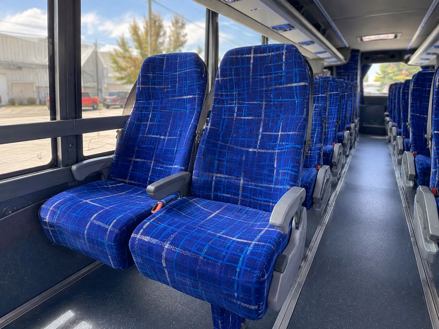 56 passenger charter bus inside